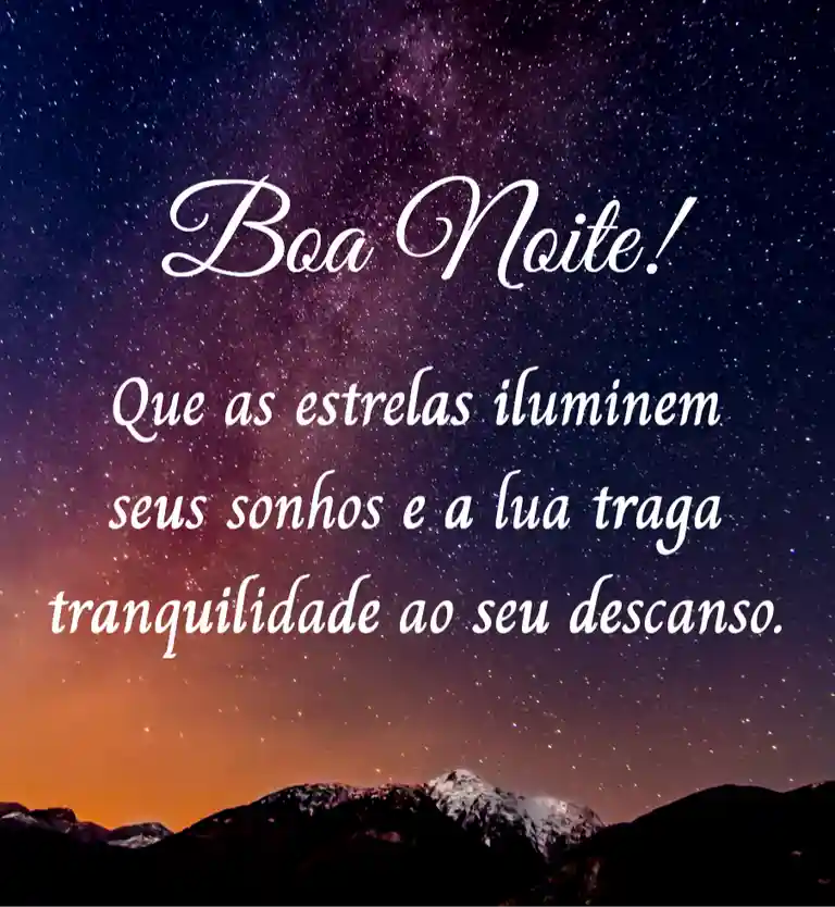 boa noite com estrelas