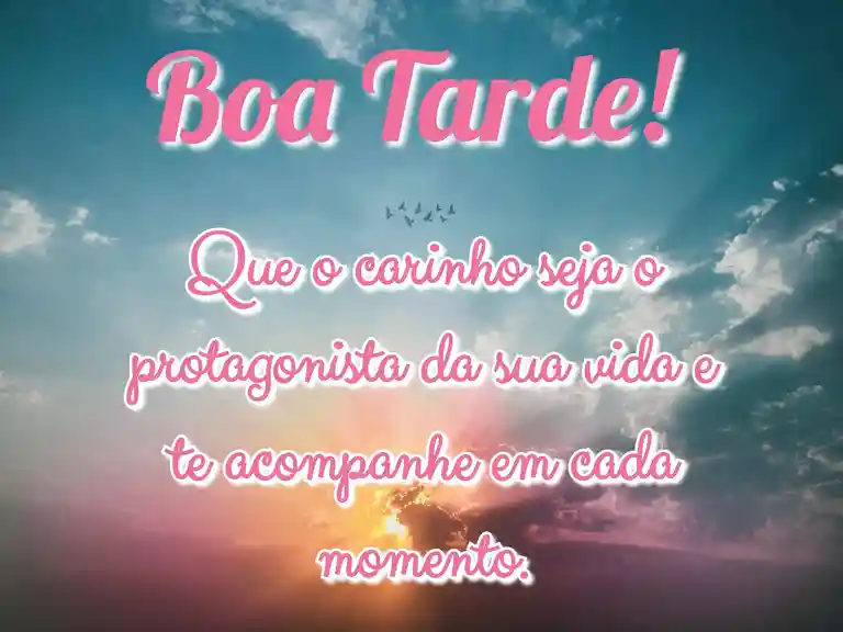 cartao de Mensagem de Boa Tarde com Carinho e Amor