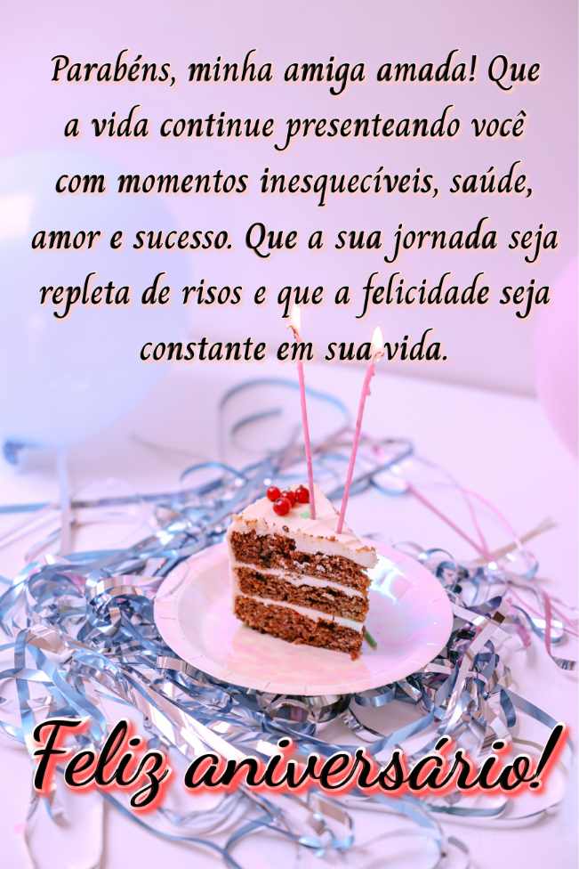 Mensagem de Aniversário para Amiga