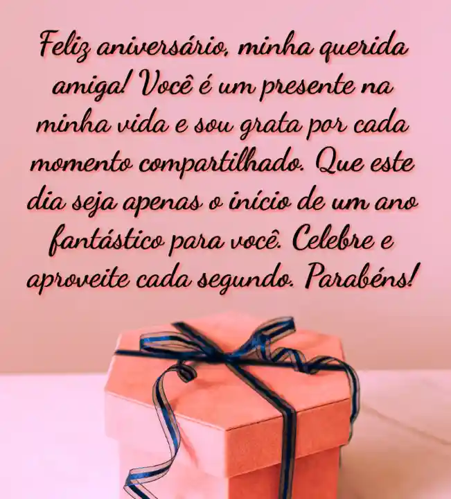 Mensagem de Aniversário para enviar para Amiga