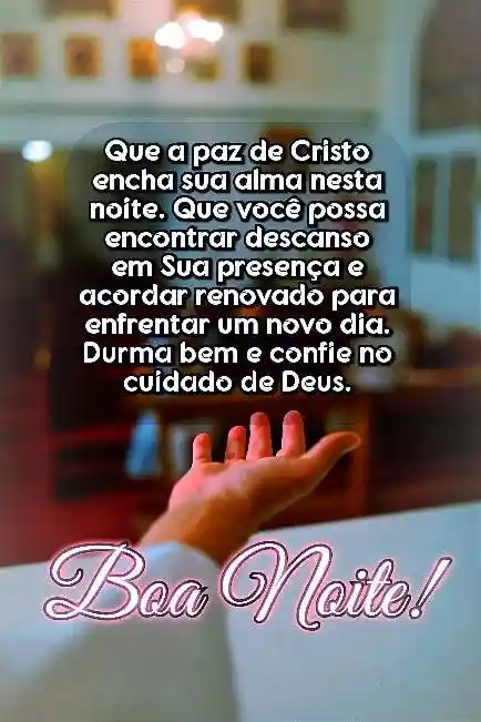 cartao de mensagem de boa noite cristã