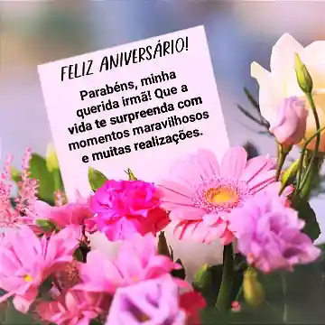 Cartão de Aniversário para irmã 