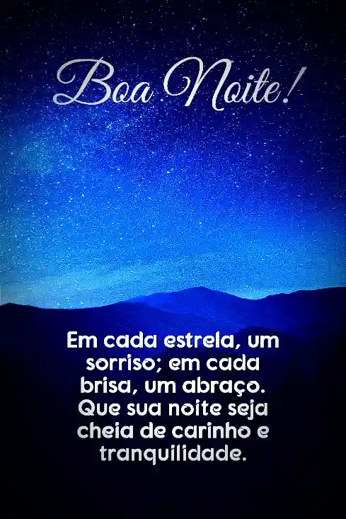 cartao com Mensagem de Boa Noite Com Carinho