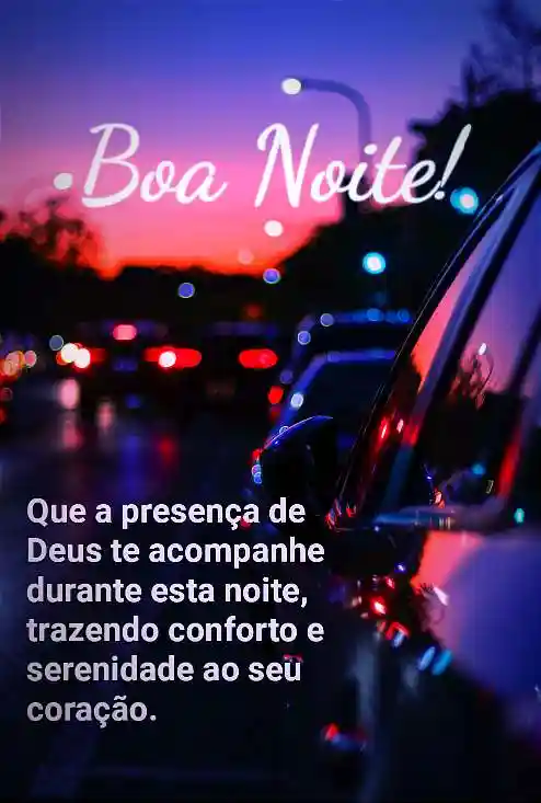 cartao de Mensagem de Boa Noite com Deus