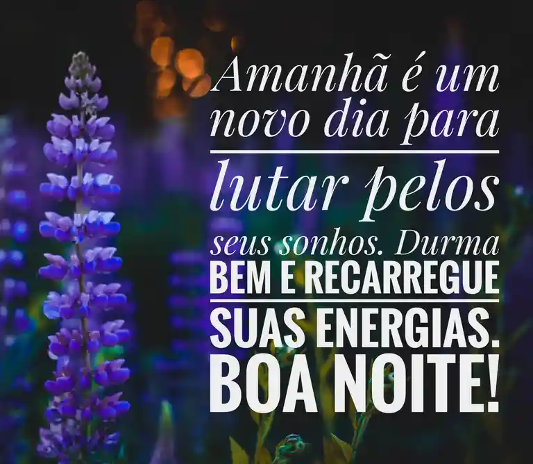 Cartões e mensagens de Boa Noite com Imagem de Flores 